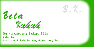 bela kukuk business card